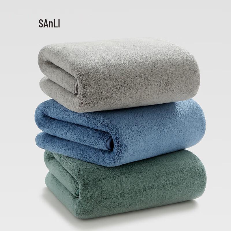Sanli 5A Antibacterial Coral Fleece Bath Towel