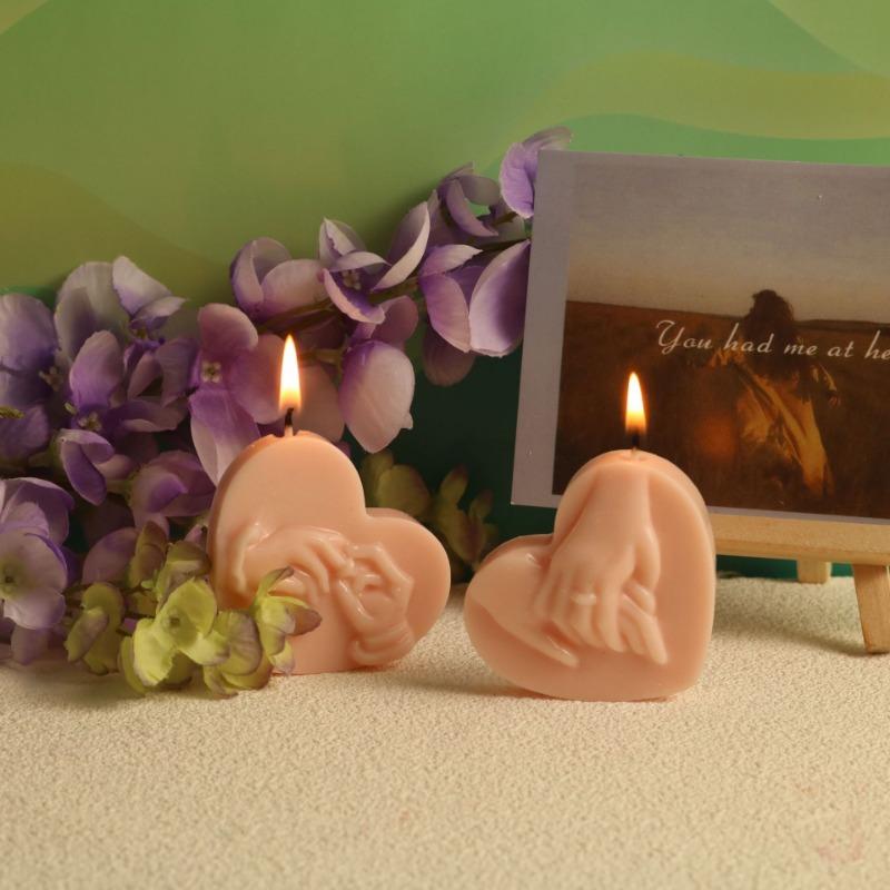 3D Herzförmige Silikon DIY Kerzenformen Für DIY Hausgemachte Seife, Heiratsantrag, Valentinstag Kerzenherstellungszubehör Bastelgeschenk