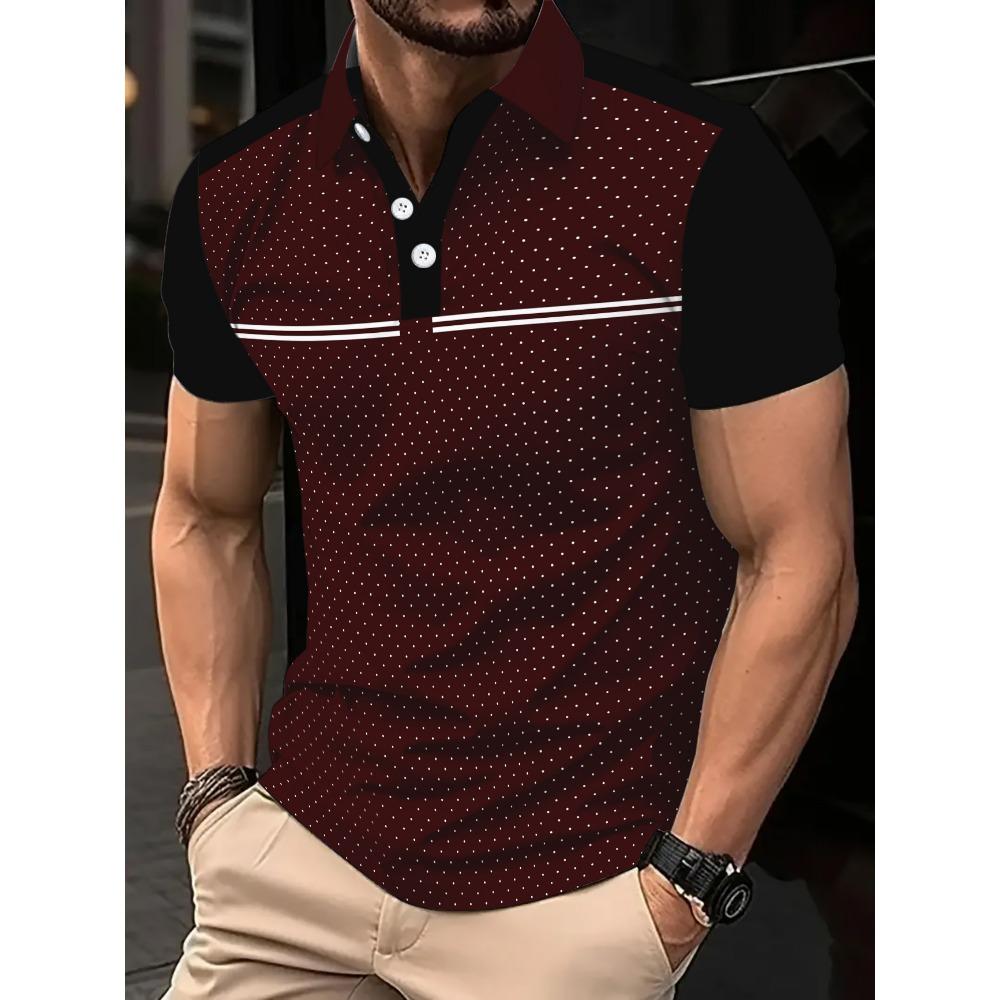 Summer POLO Shirt Button Men's Fashion Sports T Shirt Tops