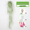 Wall-Mounted Artificial Hanging Vines with Spider Plant in Basket for Living Room Decor