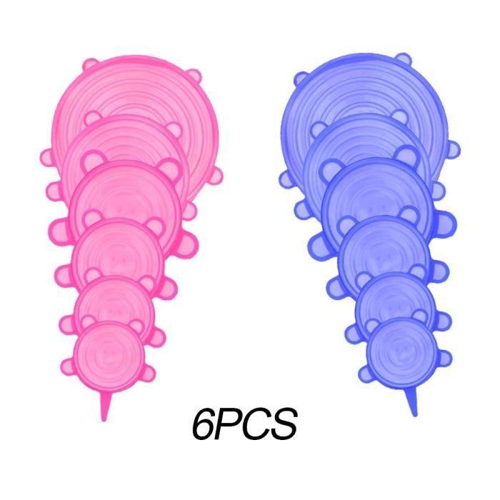 Stretchable Silicone Lids - BRAND - 6 Pieces - Reusable - Waterproof