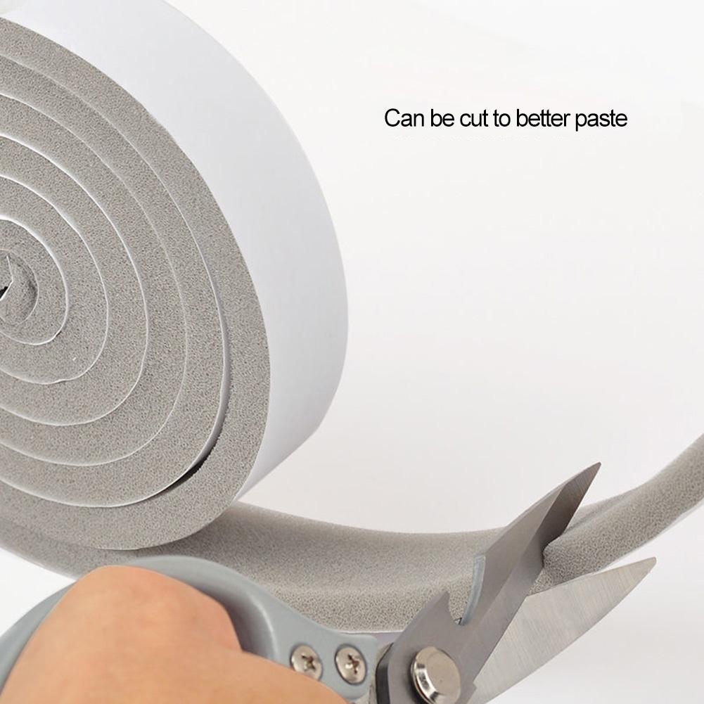 1/2pcs Self-adhesive Sponge Seal Cuttable Waterproof Soundproof Windshield Impact Seal Door Frame Cabinet Wear Protection Tool