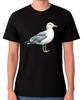 Möwen T-Shirt Realistischer Seevogel Küstenwildtier Tier Grafik Unisex Tee