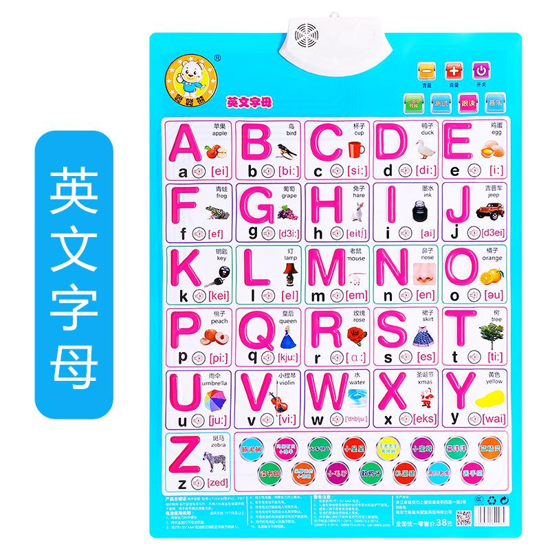 Kids Early Education Interactive Audible Wall Chart Learning Teaching Toy