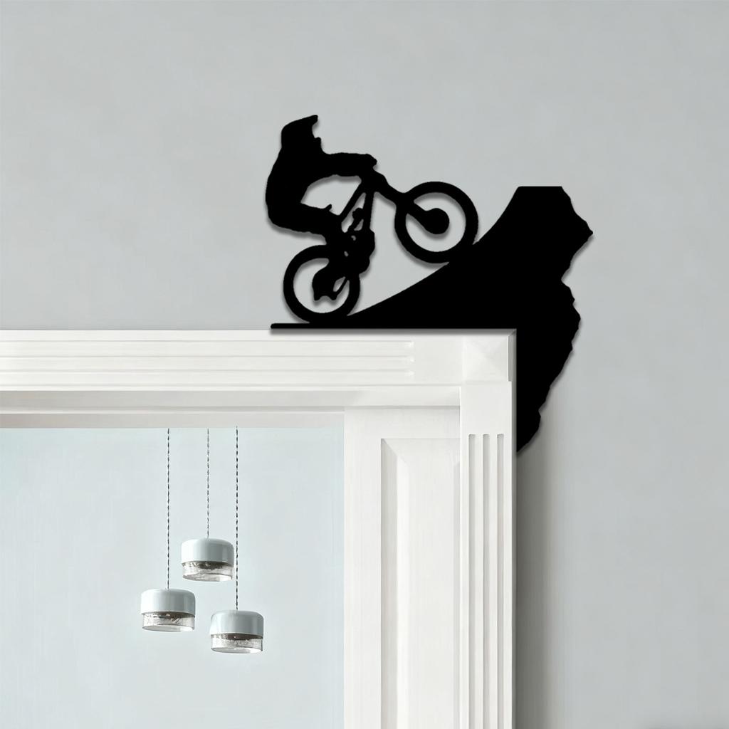 1Pc Iron Wall Decoration, Mountain Bike Door Top Ornament, Switch Decoration, Home Wall Decoration, Ideal Gift for Extreme)