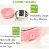Dog Bowl, Removable Stainless Steel Hanging Pet Kennel Cage Bowl Food & Water Feeder Coop Cup for Puppy, Cat, Rabbit