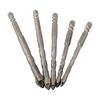 5pcs Drill Bit Set Four-Flute Eccentric Drill Drilling Glass Tile Punching Triangle 5/6/8/10/12mm 1/4 Inch Shrank Drill Bit Tool
