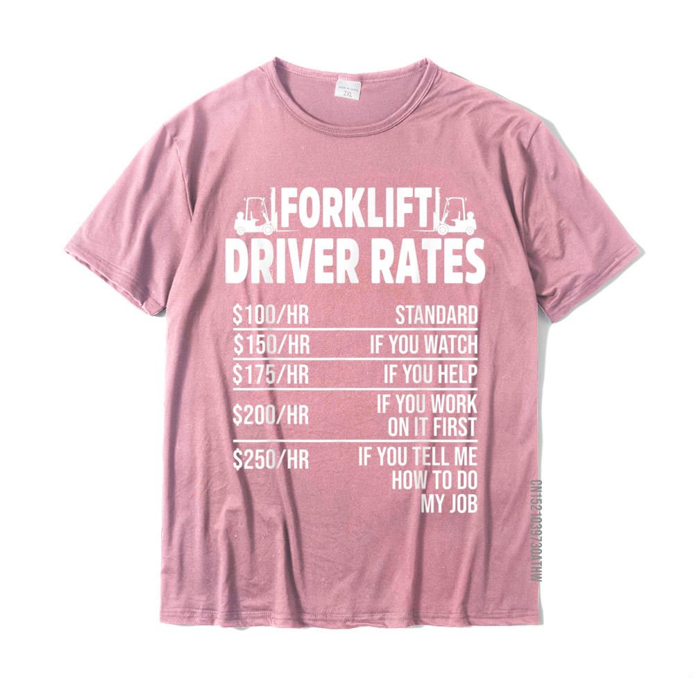 Forklift Operator Rate Funny Driver TShirt Tops Tees Fashionable Normal Cotton Mens T Shirt Normal
