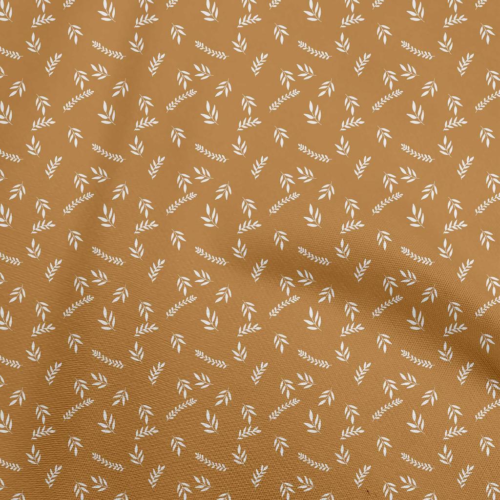 oneOone Cotton Flex Brown Fabric Leaves Sewing Craft Projects Fabric Prints By Yard 40 Inch