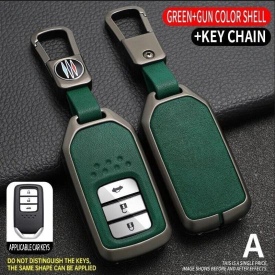 Zinc Alloy TPU Car Key Fob Case Cover For Honda Civic Accord CR-V HR-V Fit Pilot
