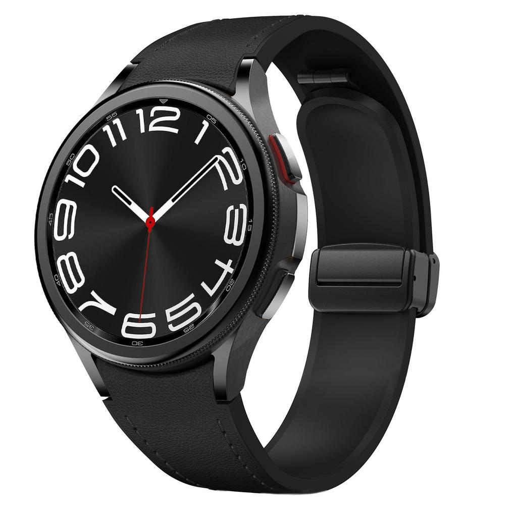 Silicone Watch Band Quick Release Magnetic Folding Buckle Strap for   for Watch 6 for