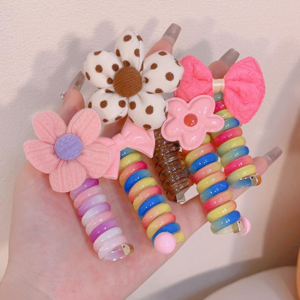 Elastici per Capelli a Spirale per Bambini, Elastici Magici Colorati Cambia Colore in Plastica Gomma per Code di Bambina