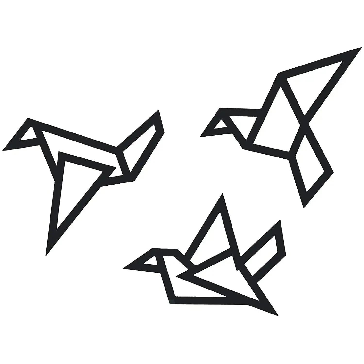 3Pcs Set Simple Modern Bird Metal Iron Art Silhouette Hanging Wall Decoration Iron Crafts Wall Art Decor