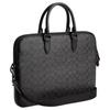 Coach Gotham 38 Classic Print Zipper Closure Coated Canvas And Calfskin Crossbody Shoulder Tote Bag Large Men bags Charcoal CV955-R8E