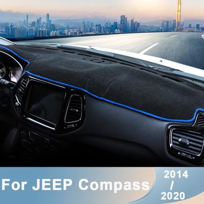 For Jeep Compass MP M6 2017 2018 Car Dashboard Cover Mats Avoid Light Pads Anti-UV Carpets Protector Accessories
