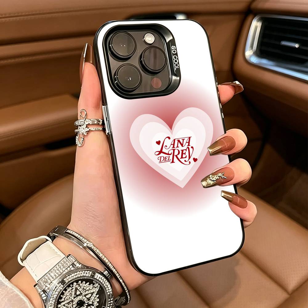 Vintage Singer Lana Del Rey Phone Case For iPhone 17,16,15,14,13,12,11 Plus Pro Max Colored Silver Phone Case