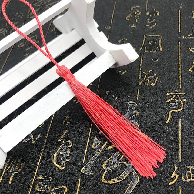 10~80Pcs Bookmark Tassels Fringe Brush Handmade Soft Craft Mini Tassels with Loops for DIY Crafts Jewelry Making Accessories