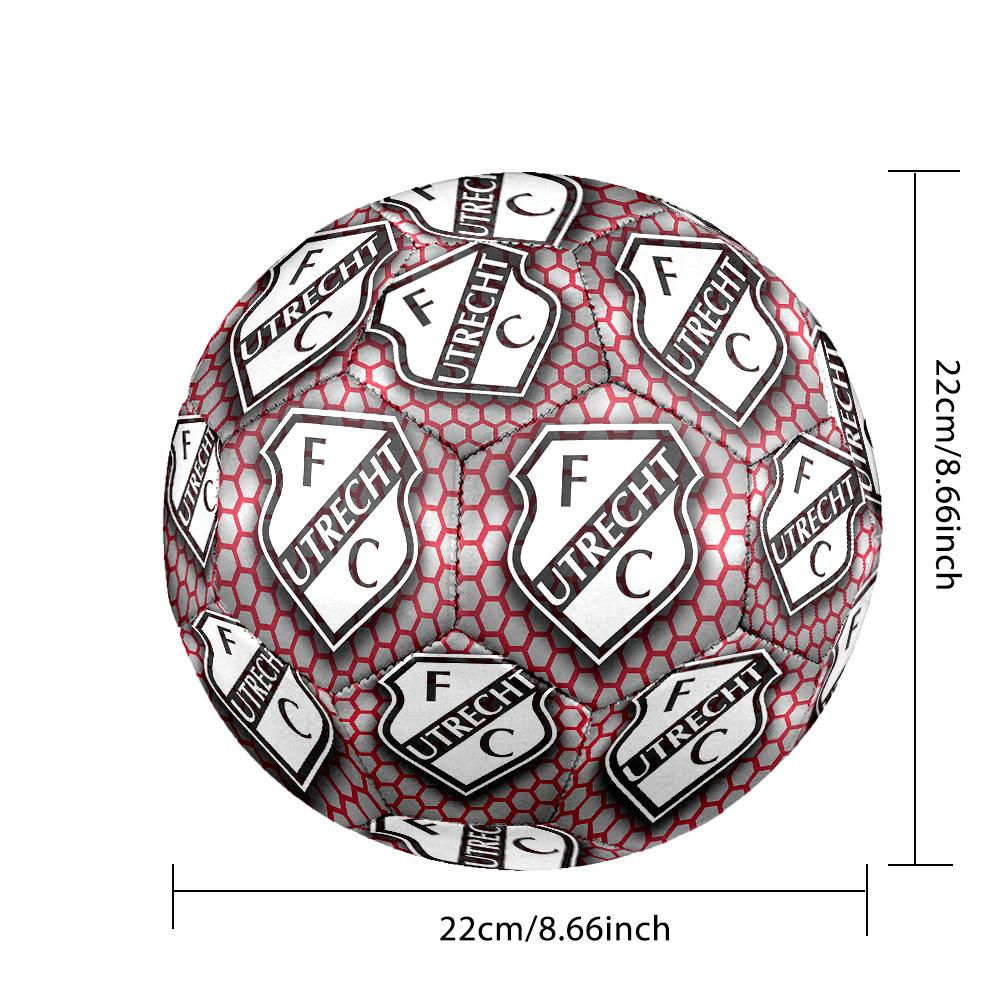 FC Utrecht Indoor Soccer Ball Colorful All Ages Machine Stitched PVC Competition Ready Durable High-Bounce