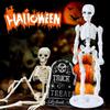 Articulated Tiny Human Skeleton Replicas, 9cm White Skull Model, Human Skeleton Model for Halloween Display Craft Toy