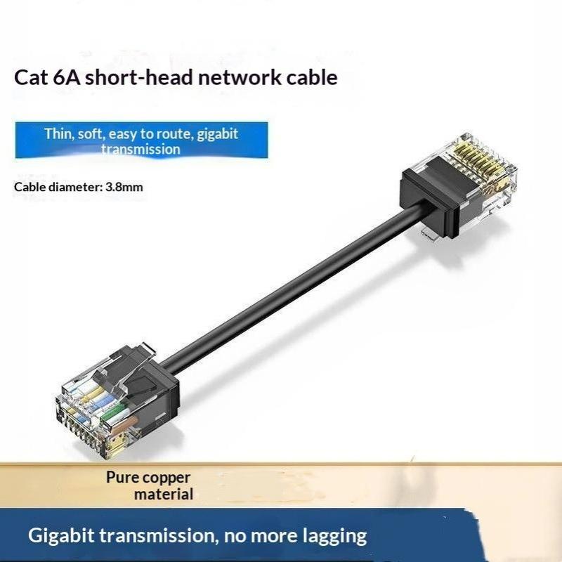 0.2m Slim RJ45 Ethernet Cable 10Gbps 550MHz High Speed Network Cord for Switch TV Box Portable Router Use