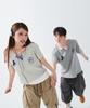 ESCAPEFROM [Escf X Hot Today] Heritage Horse Waffle Henley Neck Short Sleeve T-Shirt Oatmeal