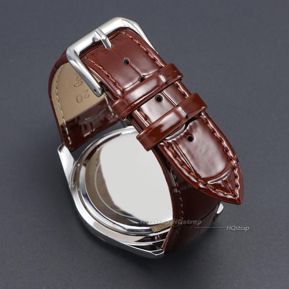 Genuine Calfskin Strap Slub Pattern Universal Watchband 12mm 14mm 16mm 18mm 19mm 20mm 21mm 22mm 24mm Women Men Watch Accessories