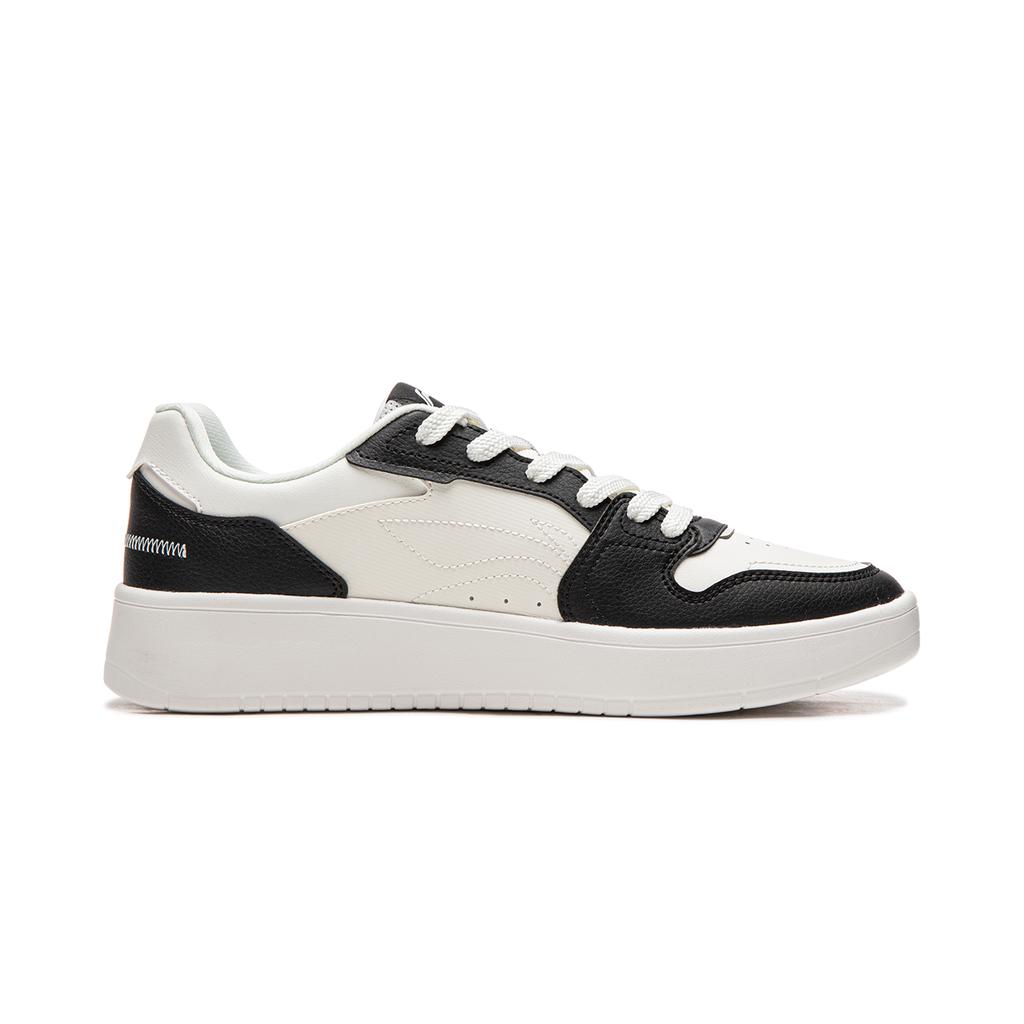 Li Ning Floating Boat Low Top Skateboard Shoes Men's White Black AGCW209-3