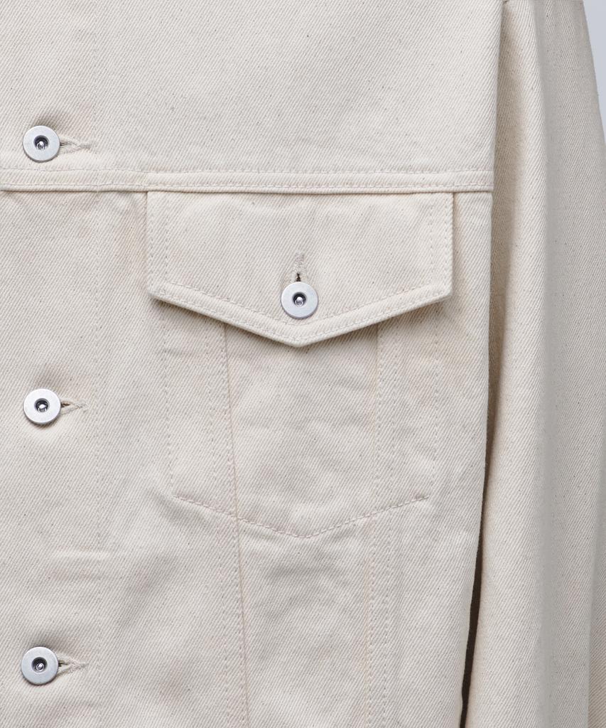 Musinsa Standard Undyed Semi-Over Denim Trucker Jacket [Raw Cotton]