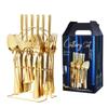 Western 24-Piece Stainless Steel Cutlery Set with Knife Holder Gift Box