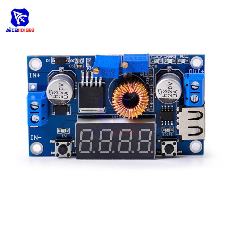 Diymore 5A CC/CV Step-down Buck Converter Power Supply Board Voltmeter Voltage Regulator Battery Charge Module LED Driver