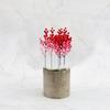 Set of 3 Artificial Red Berry Vines 40cm Long Decorative Garland Branches for Home Decoration and Seasonal Displays