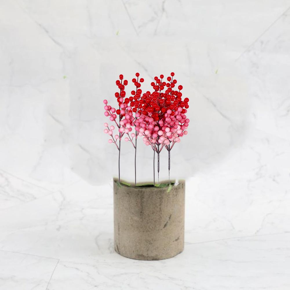 Set of 3 Artificial Red Berry Vines 40cm Long Decorative Garland Branches for Home Decoration and Seasonal Displays