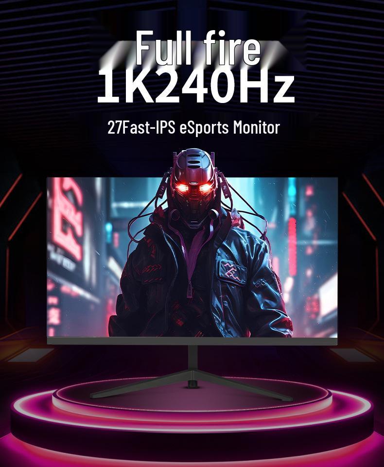 27" Ultra-Clear 240Hz 2K Esports & Office Monitor, Wall-Mountable