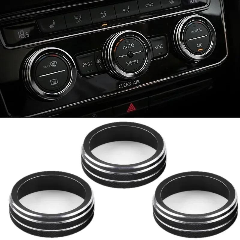 Auto Car AC Control Ring Trim Cover Car Interior Accessories For VW Tiguan Atlas T-roc Ateca FR Passat B8 Variant 2017-2019