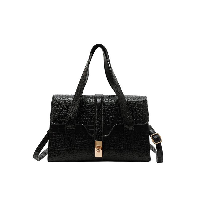 2025 Classic Temperament Elegant High Value Crocodile Pattern Handbag Small Square Bag Spring and Summer New Women's Bag