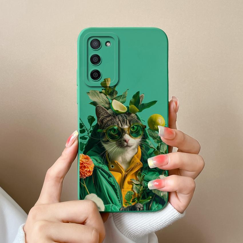 Hülle Für Oppo A56 A57 A58 A59 A60 A72 A75 A78 A79 A83 A91 A92 Handytaschen Niedliches Anime-Haustier-Muster Flüssigsilikon Premium Schutzhülle Für Oppo Capa