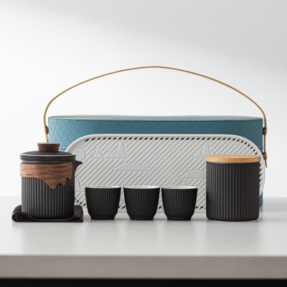 Ceramic Portable Travel Tea Set Business Banking Company High-end Gifts