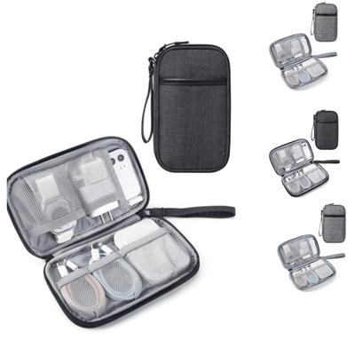 1Pc NEW Travel Organizer Bag Cable Storage Organizers Pouch Carry Case Portable  Double  Storage Bags Cable Cord
