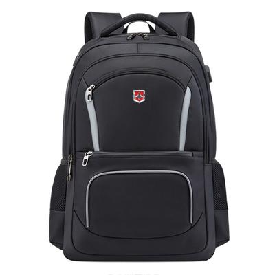 Schweizer neuer wasserdichter Herren-Rucksack 17 Zoll Laptop Schultaschen Mode USB-Lade-Reiserucksack Frauen Mochila Männlich