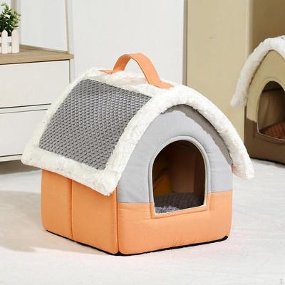 Pet Cat Dog House Bed Kennel Accessories Cozy Indoor Detachable Warm Cave Nest
