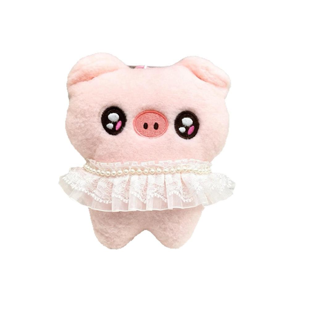 Squeaky Pig Keychain: 16cm DIY Skirt Pig Plush Pendant Doll Charm