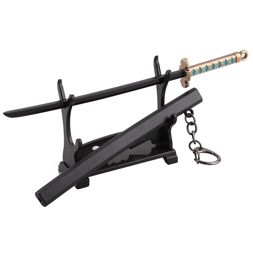 Anime Sword Shape Keychain Cartoon Blade of Ghost Keyring Model Cosplay Jewelry Accessories