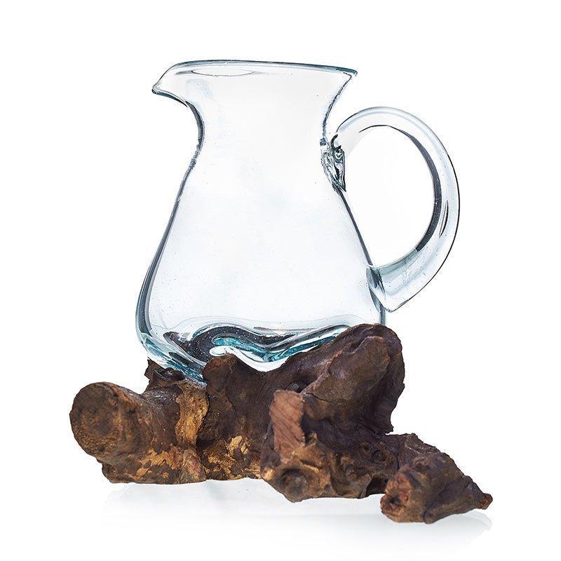 Molten Glass Water Jug On Driftwood 0.6L