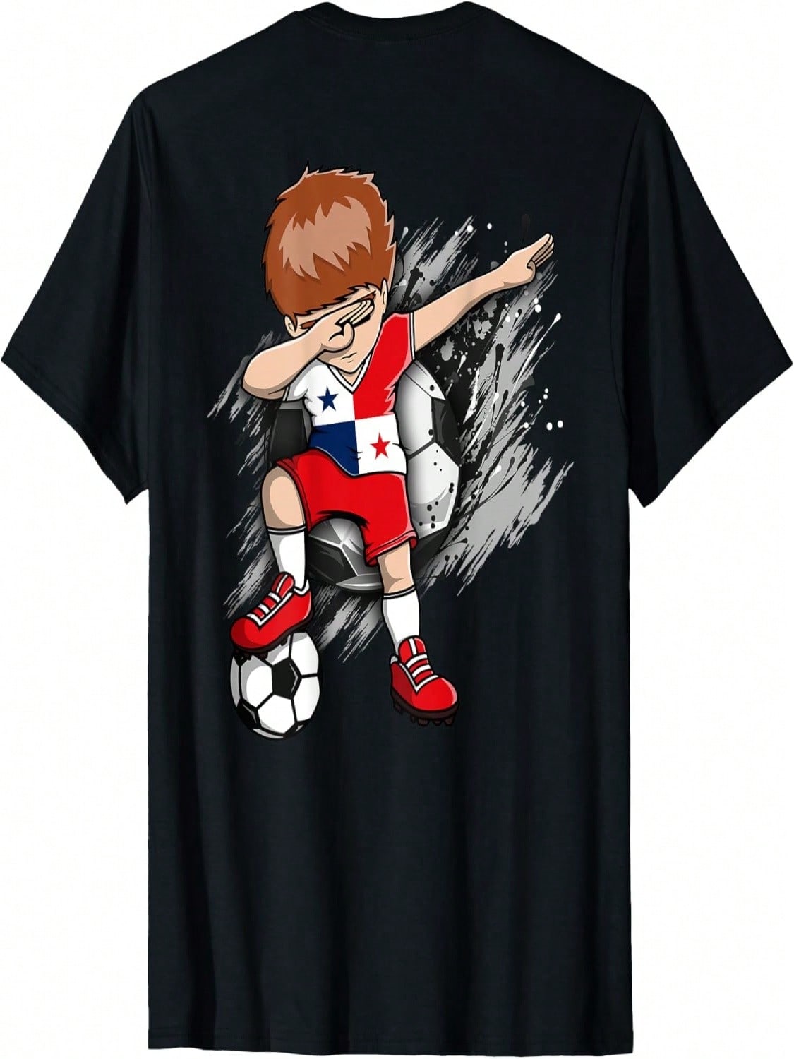 Dabbing Soccer Boy - Panama Jersey Panamanian Football Lover T-Shirt S