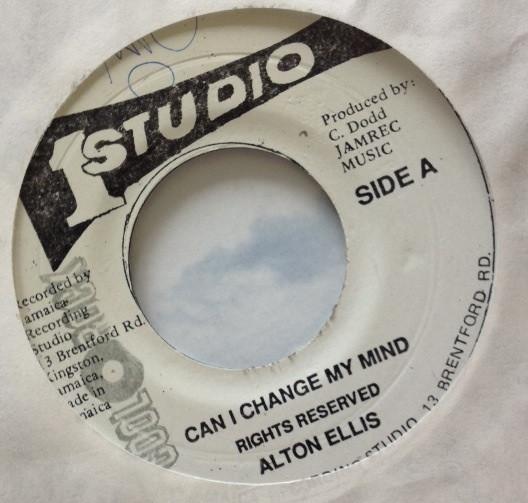 7inch Record ALTON ELLIS - Can I Change My Mind NONE Studio One Jamaica Reggae, Ska & Dub Used