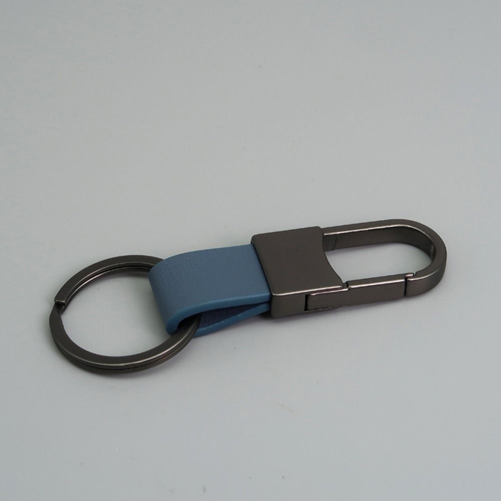 Alloy Leather Fur Keychain Anti-Lost Metal Waist Hanging Key Chain Matte Multifunctional Carabiner Holder Keyrings for Women Men