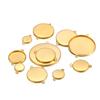 10 pièces Acier Inoxydable 6-30mm Base Cabochon Camée Couleur Dorée Plateau Rond Vide pour Collier Bracelet Fabrication de Bijoux Apprêts DIY