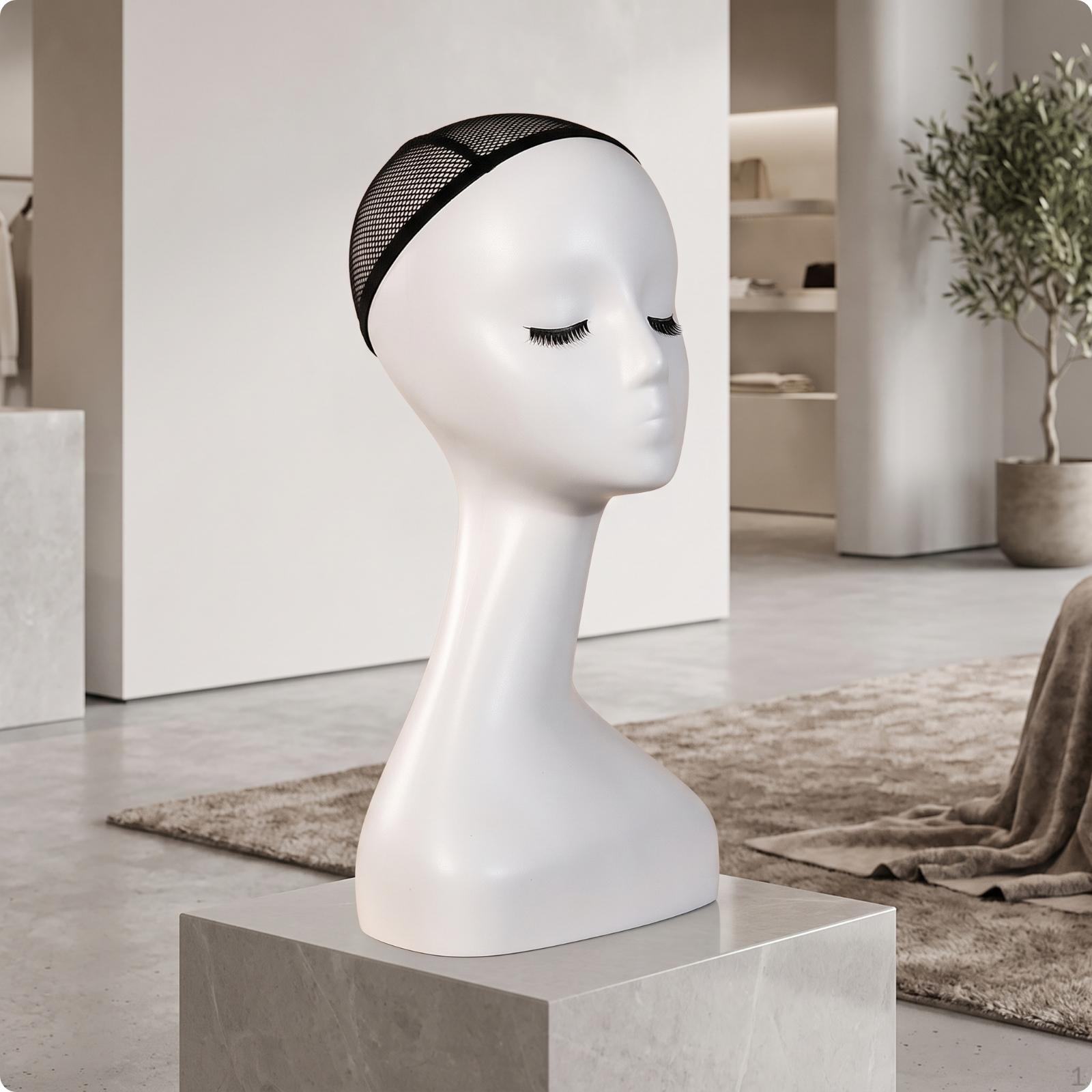 Swan Neck Mannequin Head Sculptural Fiberglass
