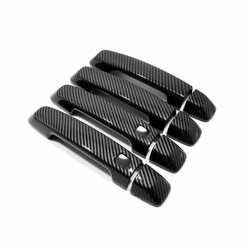 For GWM Great Wall WEY Tank 300    ABS Carbon Fiber Car Door Handle Cover Door Bowl Frame Trims Decorative Sticker