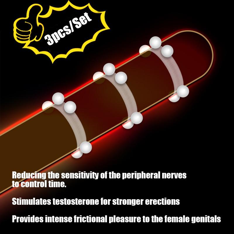 Transparent Penis Ring Beads Clitoris Stimulate Foreskin Correction Cock Rings Delay Ejaculation G-spot Massage Sex Toys for Men